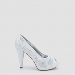 Sapato Flor de Laranjeira (branco prata)