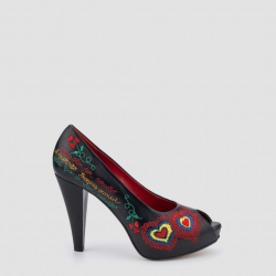 Sapato Flor de Laranjeira (preto multicolor)