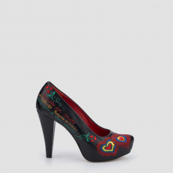 Sapato Flor de Lis (preto multicolor)