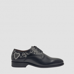Sapato Lótus (preto prata)