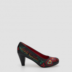 Sapato Peónia (preto multicolor)